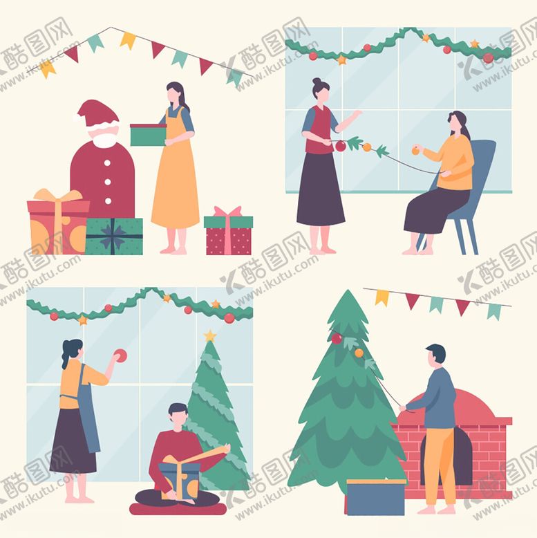 编号：62065710011200243746【酷图网】源文件下载-节日家庭温馨装饰场景