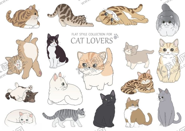 编号：38974709200352444519【酷图网】源文件下载-卡通猫表情包图片