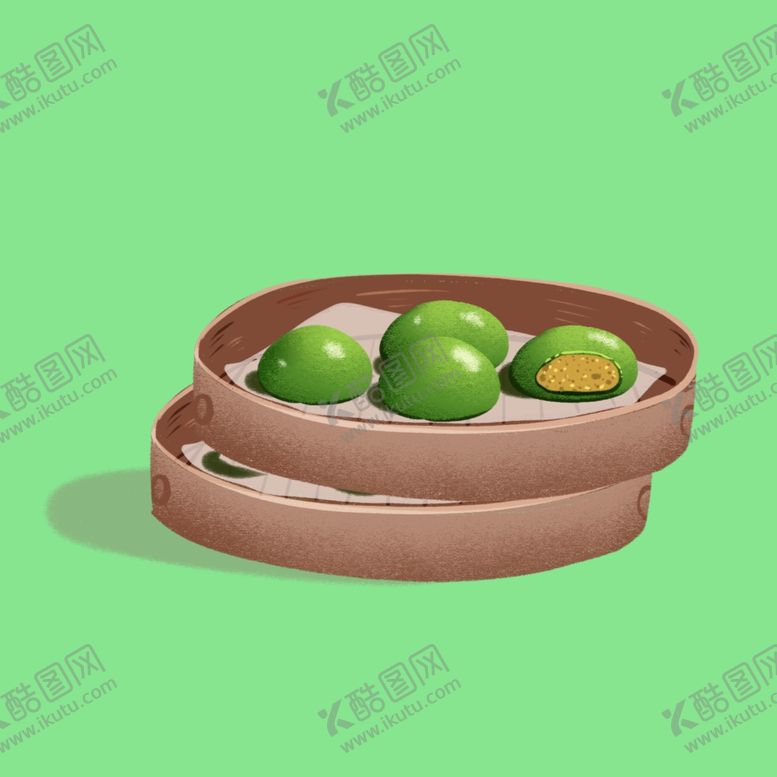 编号：61547801290241299088【酷图网】源文件下载-手绘艾草青团