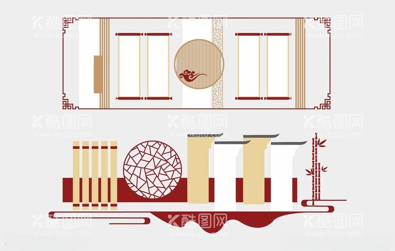编号：15570802052041399540【酷图网】源文件下载-中式边框文化墙