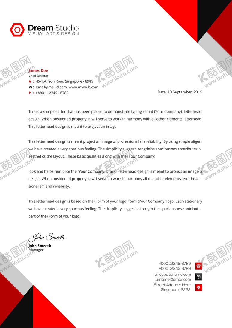 编号：35038510310334217683【酷图网】源文件下载-公司信纸书签设计