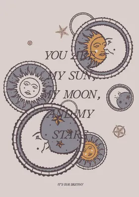 矢量云朵 月亮 太阳 天气