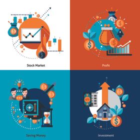 金融理财场景插画