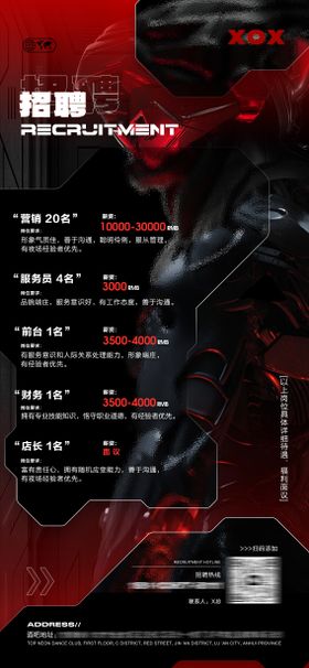 酒吧招聘海报
