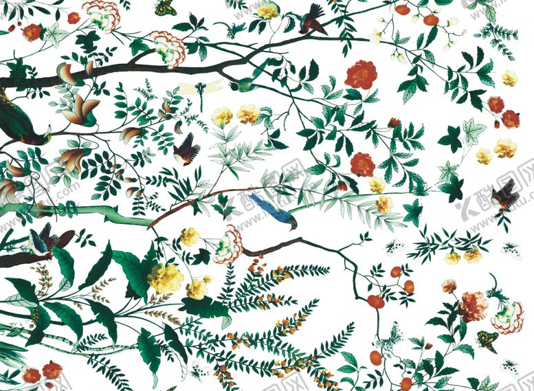 编号：53645410112224399855【酷图网】源文件下载-数码印花手绘手绘花花朵