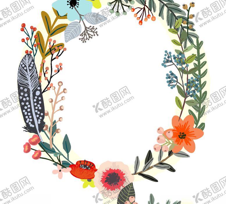 编号：35327707051847332814【酷图网】源文件下载-创意矢量手绘花卉字母