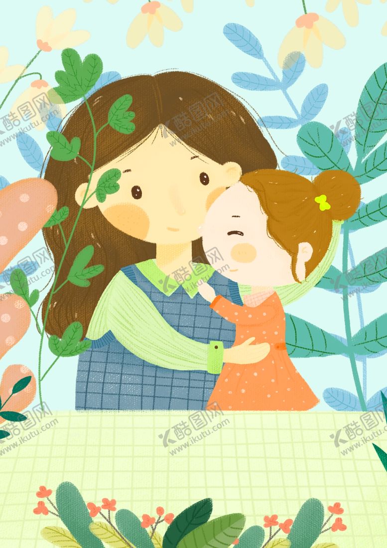 编号：64273609260742535140【酷图网】源文件下载-母子插画