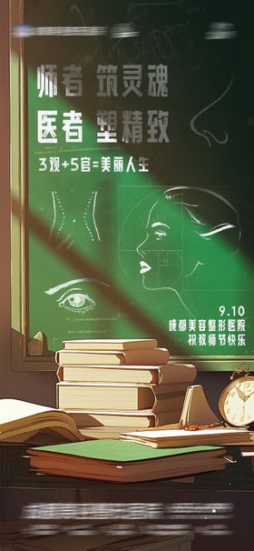 医美美业教师节创意动态海报