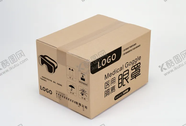 编号：32792406302304531411【酷图网】源文件下载-医用隔离眼罩外箱包装图纸