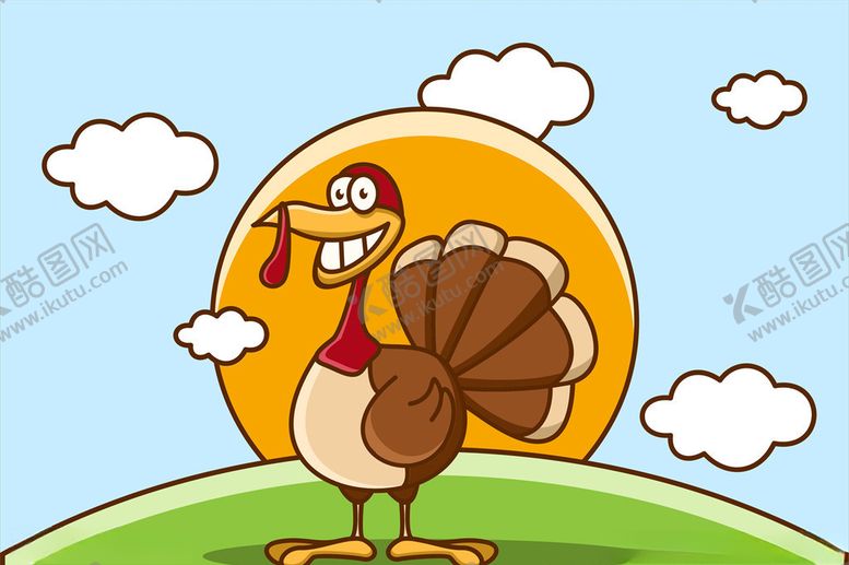 编号：63028709240309227037【酷图网】源文件下载-矢量火鸡