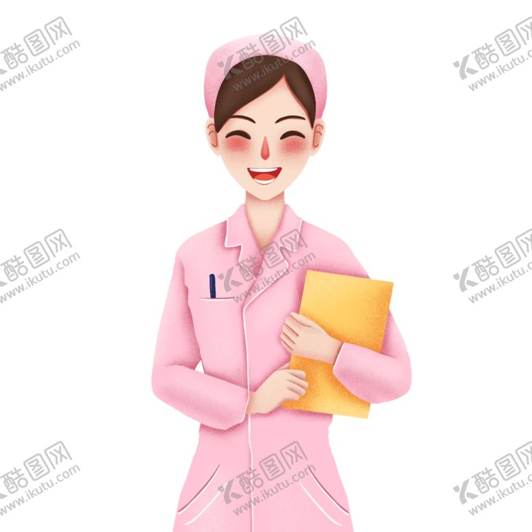 编号：75507910051849236619【酷图网】源文件下载-粉色衣服人物女护士