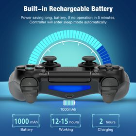 PS4黑色手柄电量