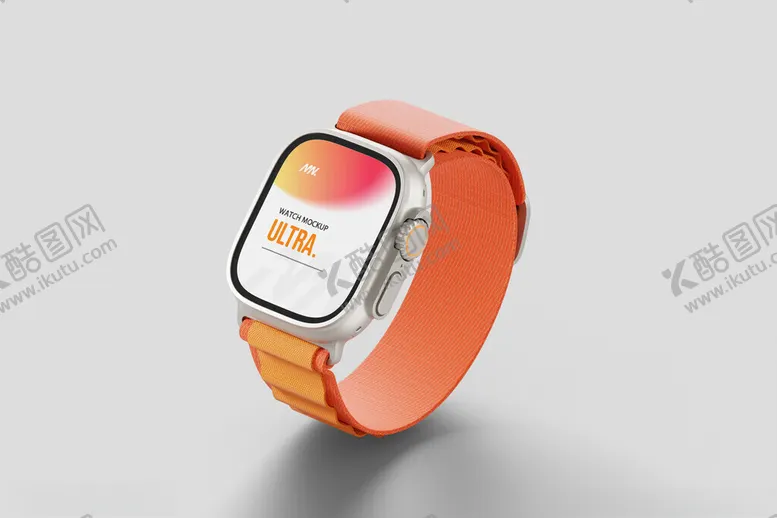 编号：22233704010959123119【酷图网】源文件下载-橙色表带智能手表展示