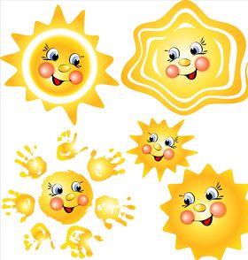矢量表情太阳素材