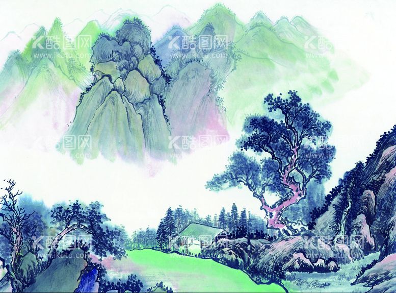 编号：02915309210255415192【酷图网】源文件下载-山水画 