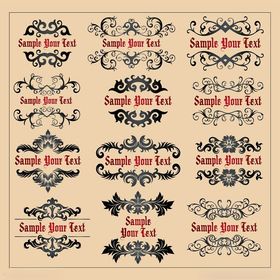 复古装饰性文字设计样式集