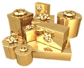 黑金色大气圣诞节礼品促销海报