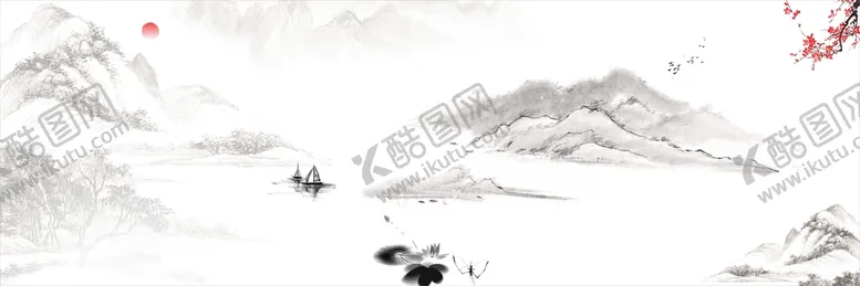 编号：27163910191913424214【酷图网】源文件下载-水墨山水背景
