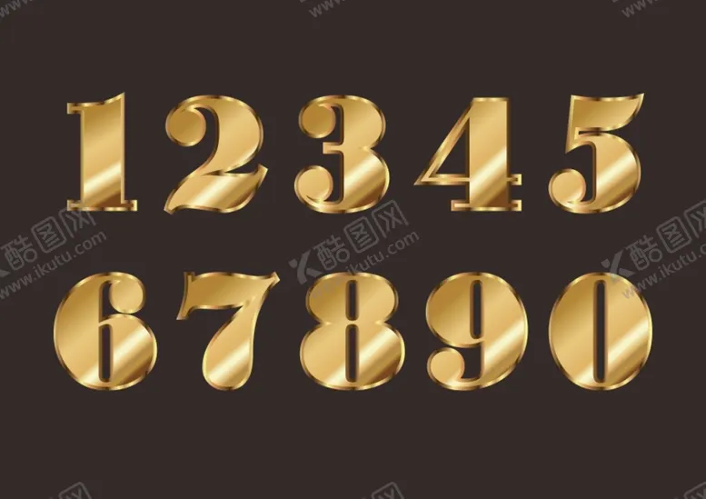 编号：83329602031211269798【酷图网】源文件下载-金色数字