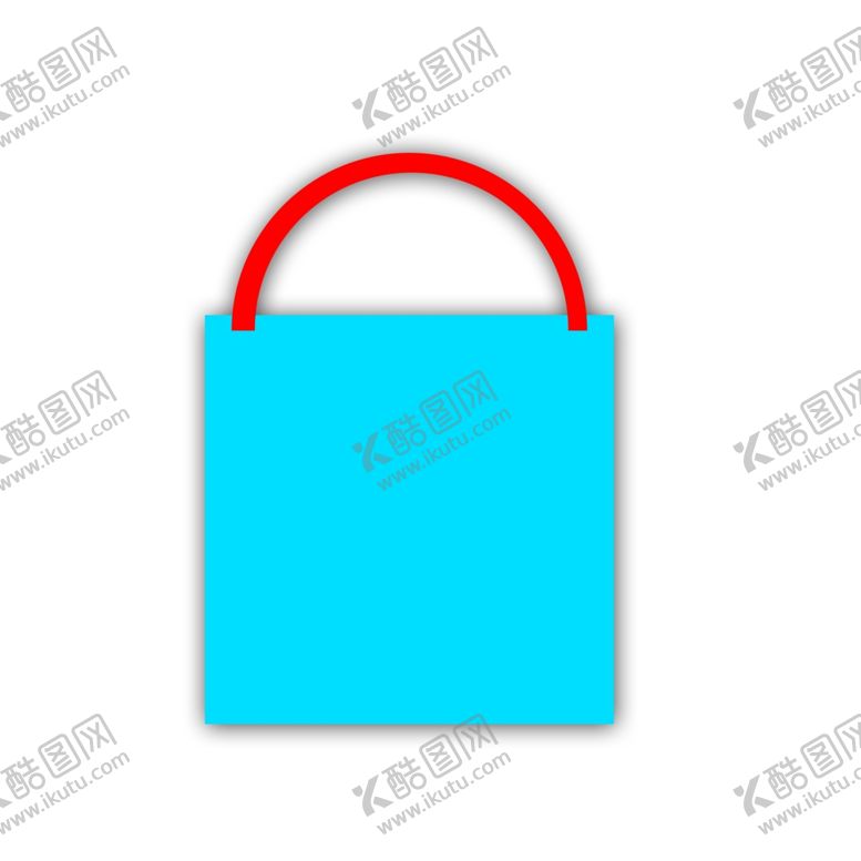 编号：87225309171822135120【酷图网】源文件下载-蓝色方形购物袋