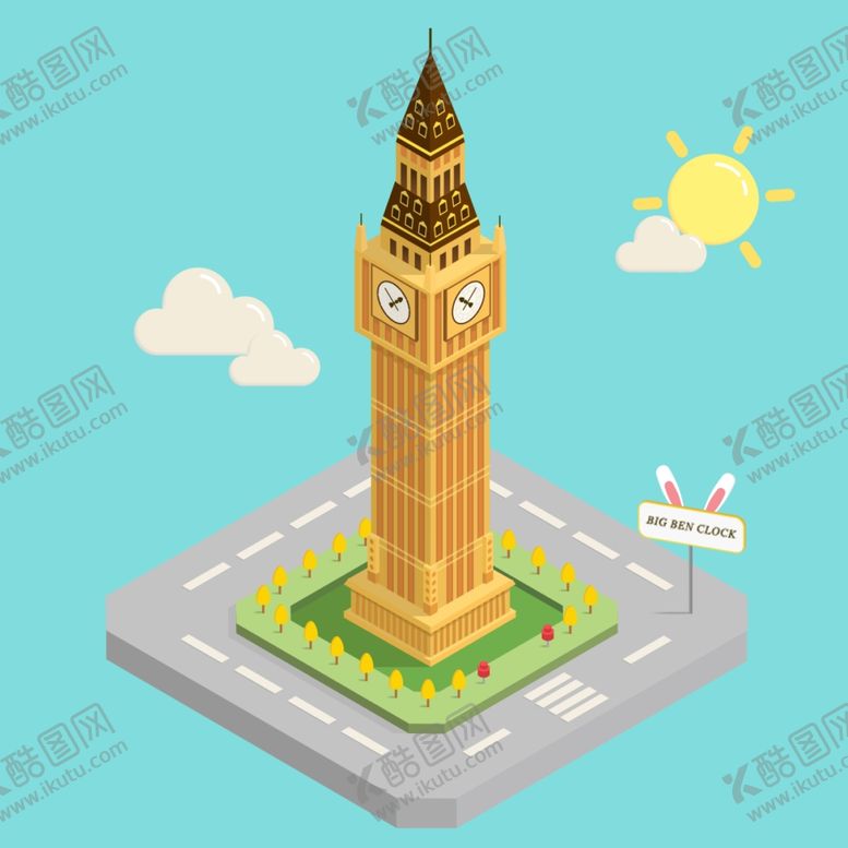 编号：60173605151936096920【酷图网】源文件下载-2.5D大笨钟