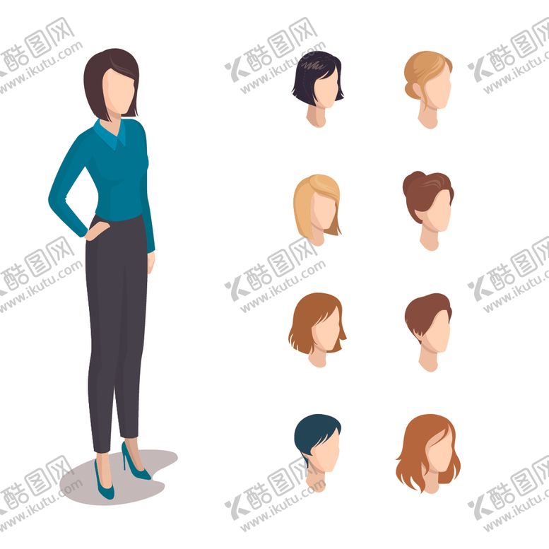编号：94790909250027201117【酷图网】源文件下载-卡通商业商务白领人士人物