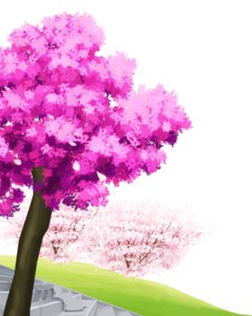 粉色樱花装饰