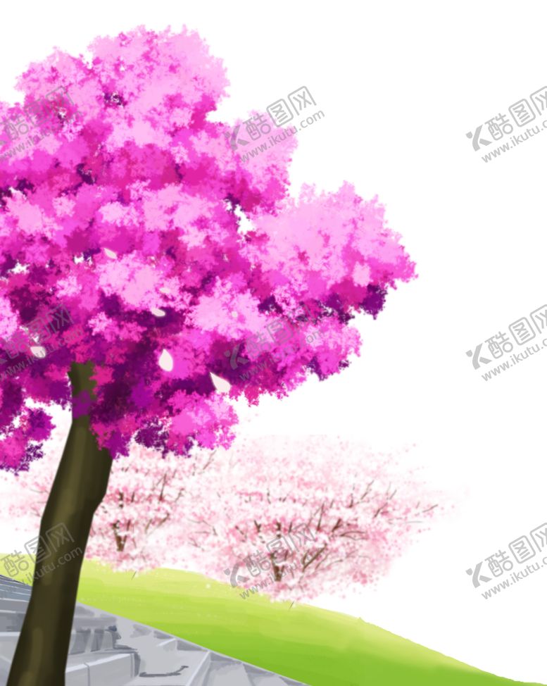 编号：56121410182004592292【酷图网】源文件下载-粉色樱花装饰