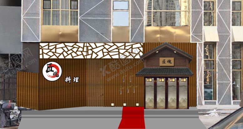 编号：77418610272225473867【酷图网】源文件下载-日料门头效果传统花纹
