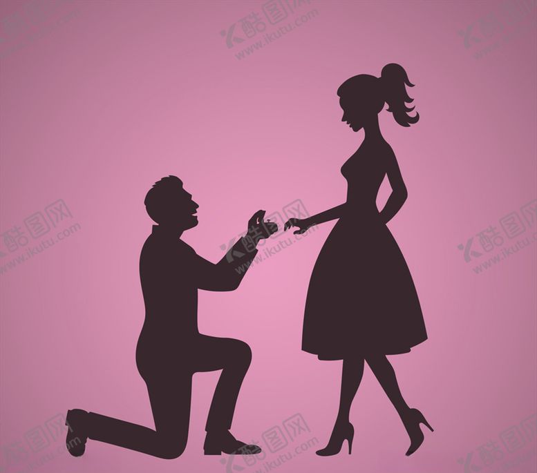 编号：77907809171856165198【酷图网】源文件下载-创意求婚男女剪影