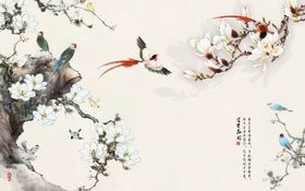 花鸟背景墙