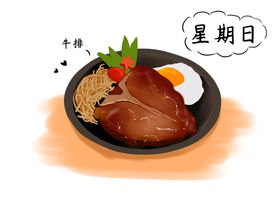 牛排美食活动宣传海报素材