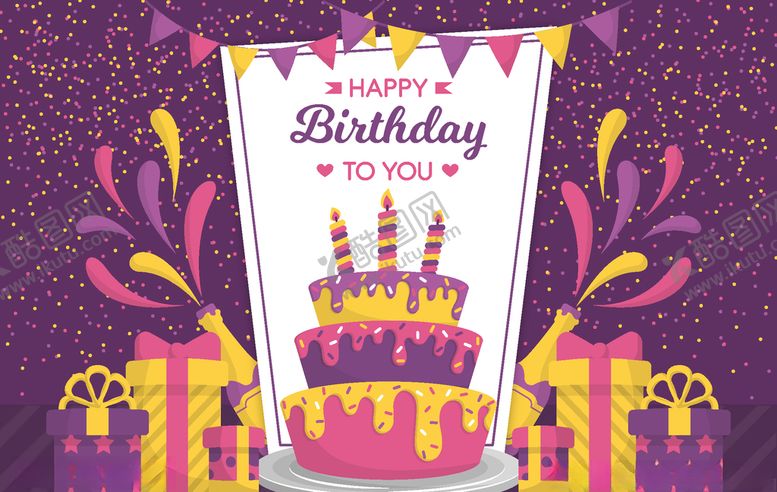 编号：40324309181330322872【酷图网】源文件下载-生日蛋糕