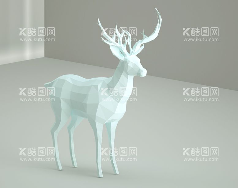 编号：87817210191254471017【酷图网】源文件下载-C4D 鹿 模型