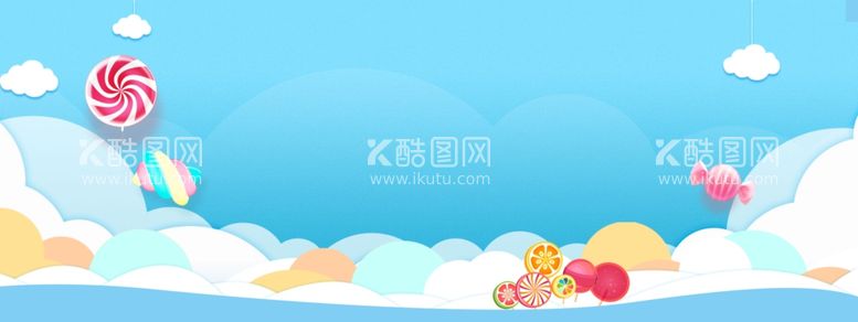 编号：84233412191113041907【酷图网】源文件下载-天蓝色卡通可爱背景图