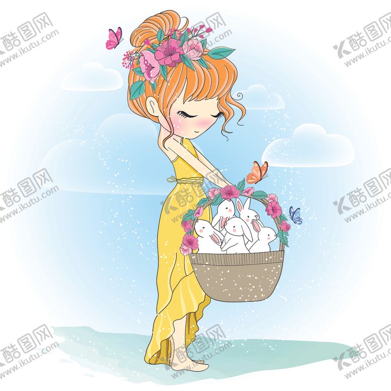 编号：12811510092146135901【酷图网】源文件下载-时尚手绘女孩