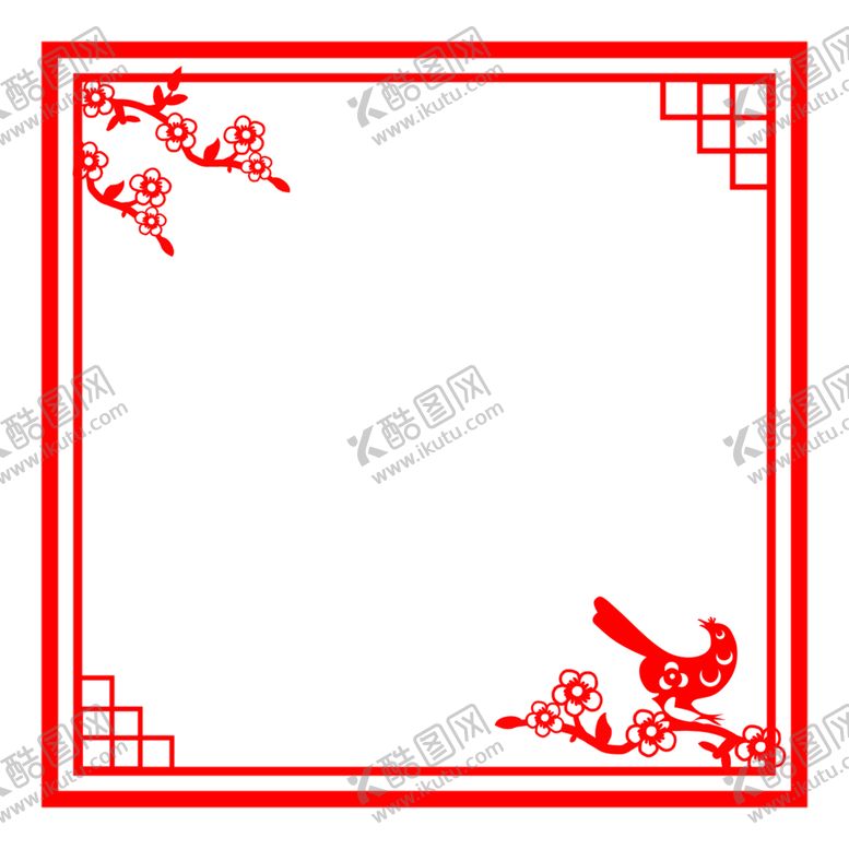 编号：20049511011913326154【酷图网】源文件下载-中国风红色边框线条手抄报元素