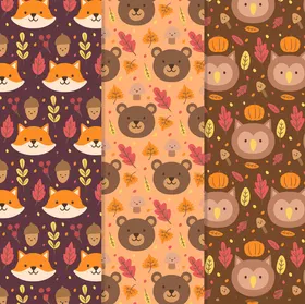 可爱动物图案的多彩布料