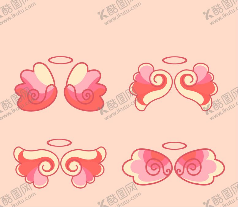 编号：32794109151604334259【酷图网】源文件下载-粉色卡通翅膀浪漫可爱