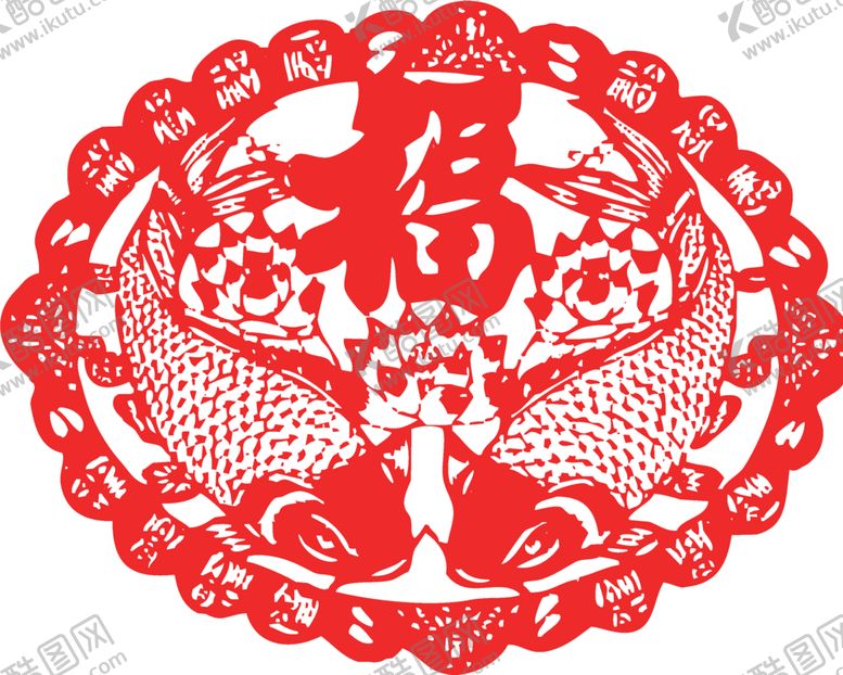 编号：43257509241736419727【酷图网】源文件下载-福字剪纸