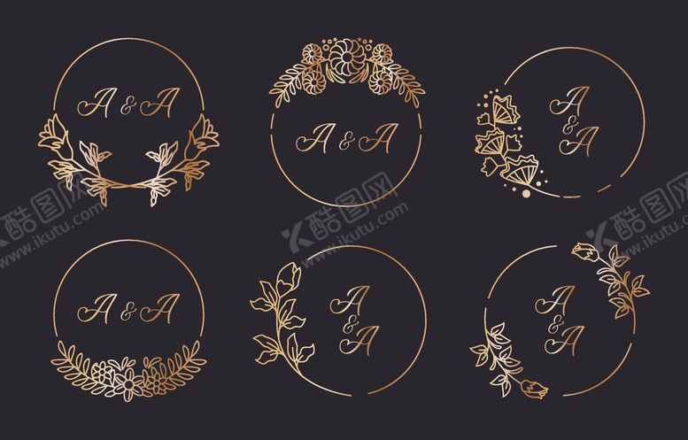 编号：11437111021923037198【酷图网】源文件下载-优雅花卉圆形装饰图案