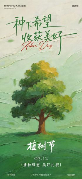312植树节海报