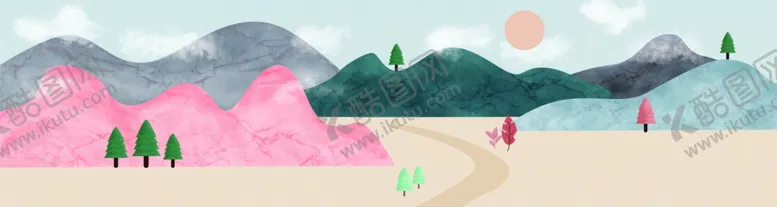 编号：42310402080043402936【酷图网】源文件下载-抽象山水意境水墨装饰画