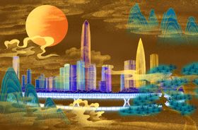 现代城市矢量插画