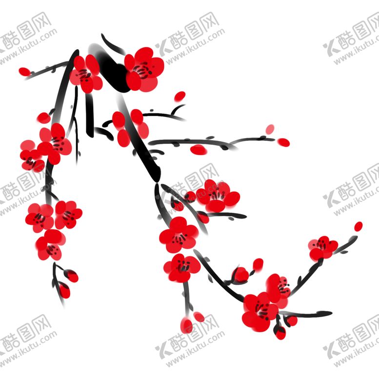 编号：41063409140858274804【酷图网】源文件下载-中国风水墨梅