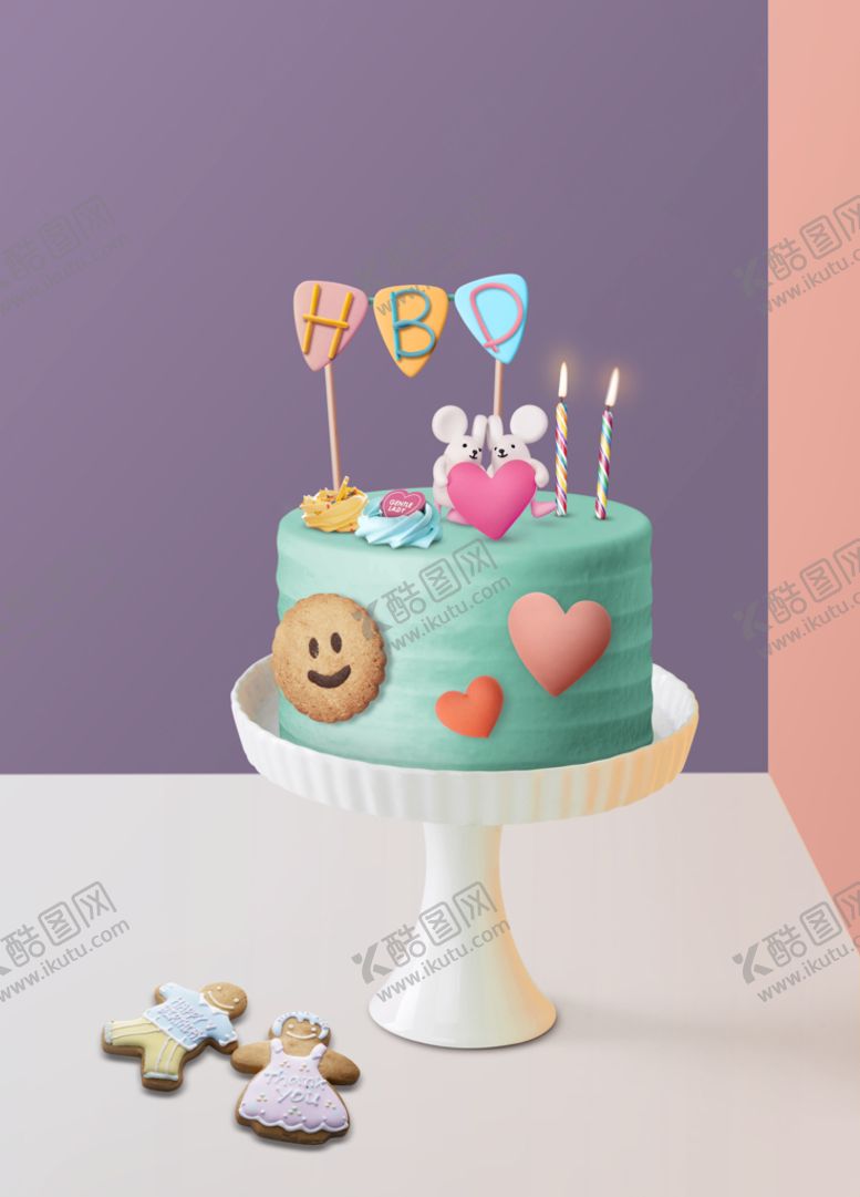 编号：90614710081034433672【酷图网】源文件下载-生日蛋糕