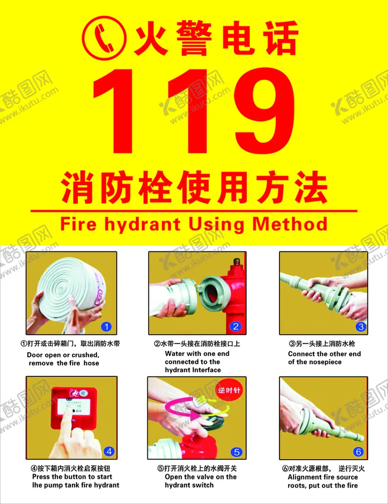 编号：24502410292146562601【酷图网】源文件下载-消防栓使用方法