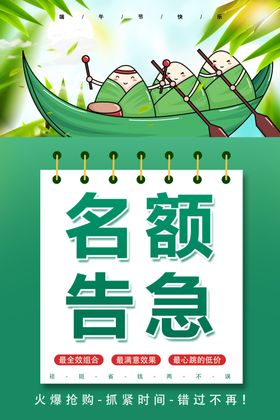 夏季名额开始告急促销海报