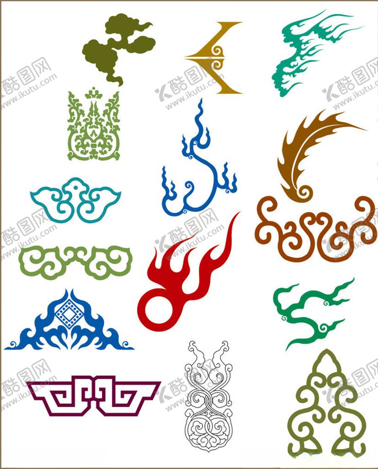 编号：18727907071936536019【酷图网】源文件下载-传统图案古典花纹中国风图案