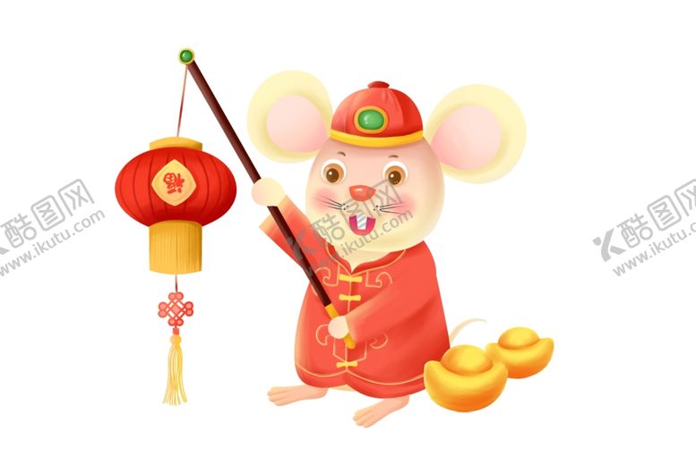 编号：32935509131321337814【酷图网】源文件下载-老鼠打灯笼